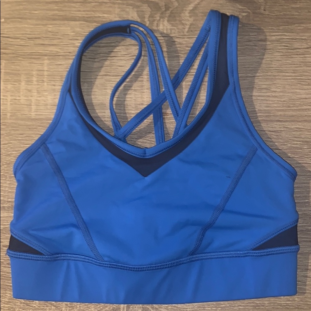 Lululemon Blue and Black Sports Bra